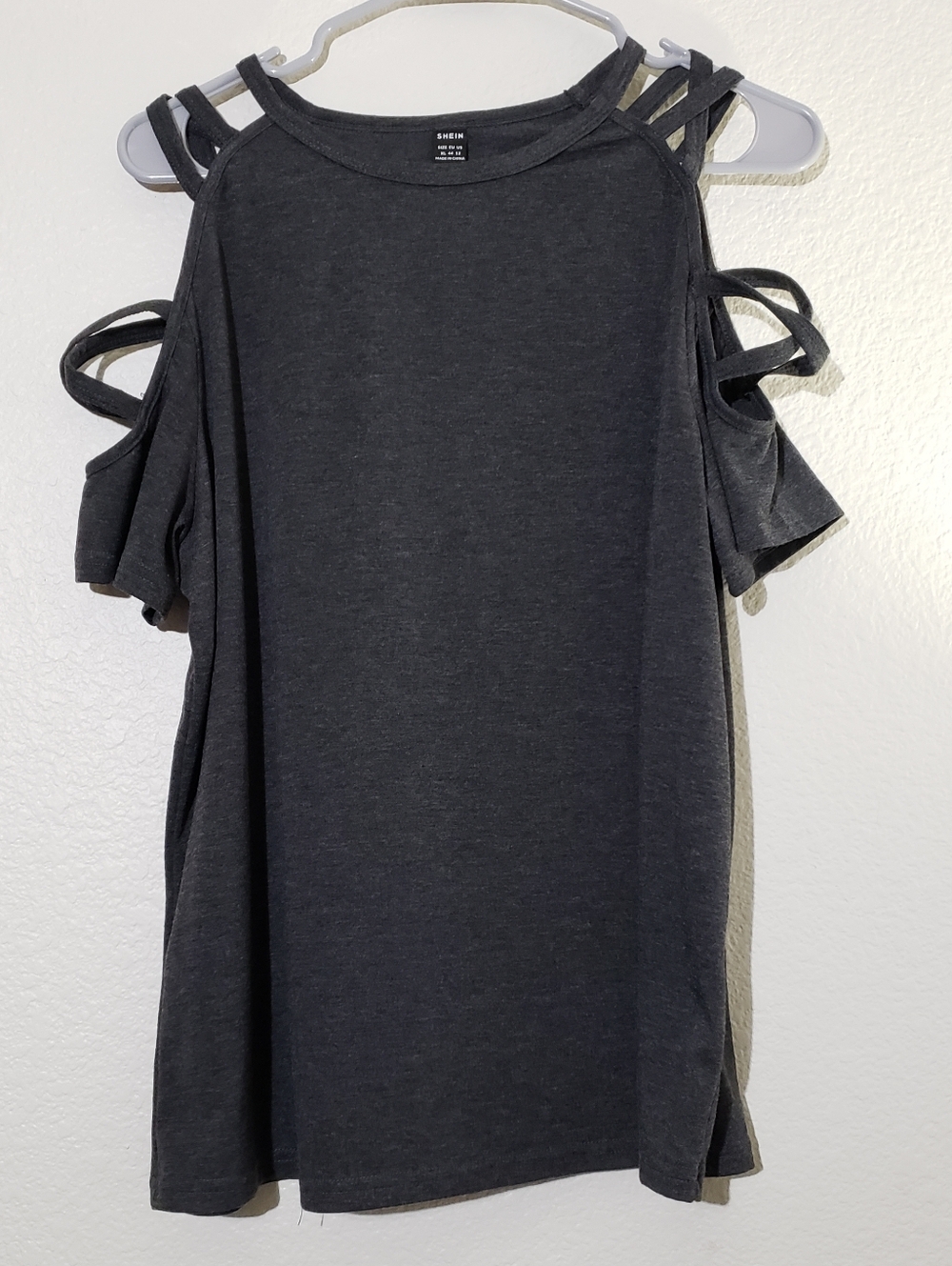 Women's Cold Shoulder Grey T-shirt